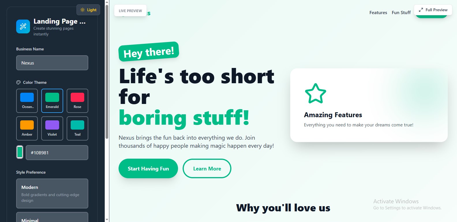 Landing Page Generator